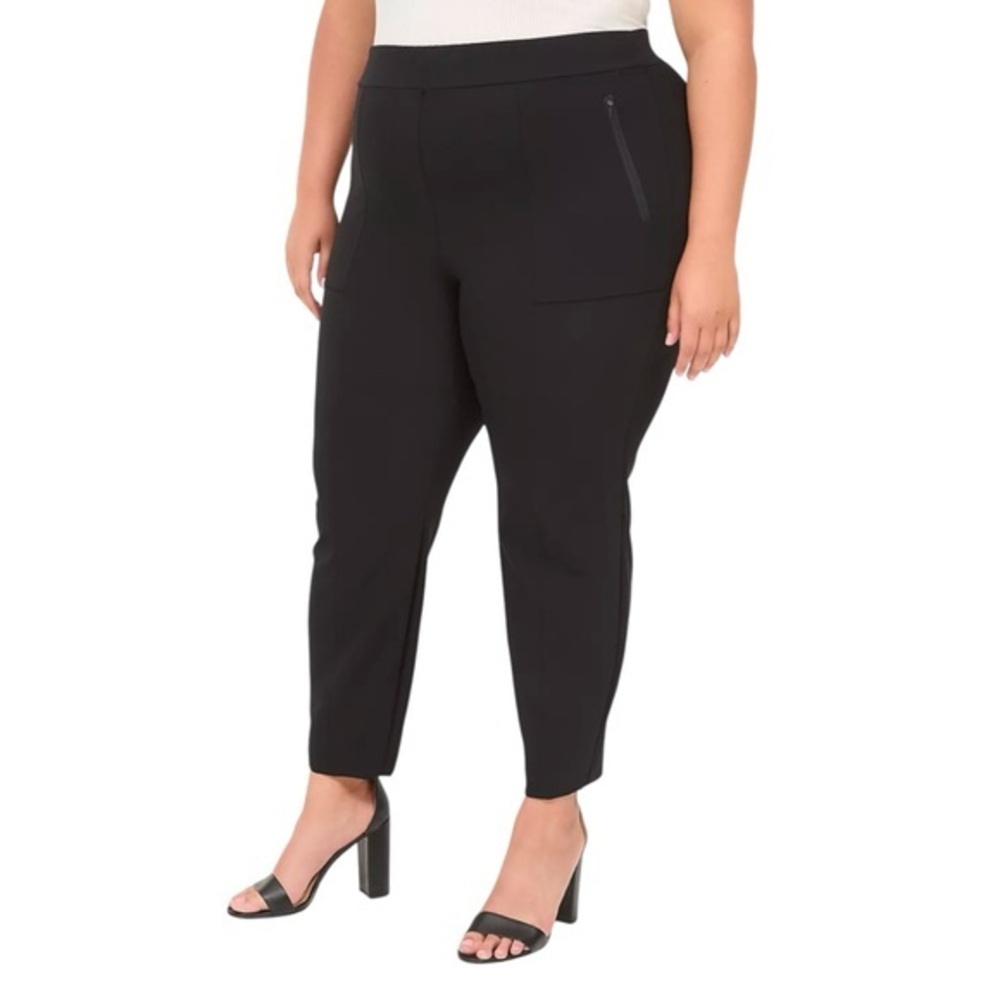 Lane‎ Bryant 16 On-The-Go Slim Ankle Pant side zip front elastic on pull on